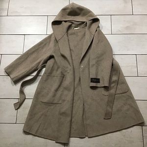 Basic House Cashmere Blend Hooded Coat